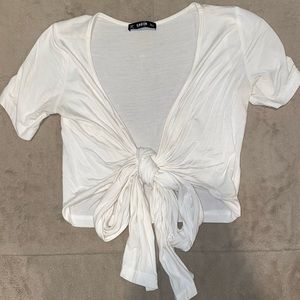 Front Tie Cropped Top